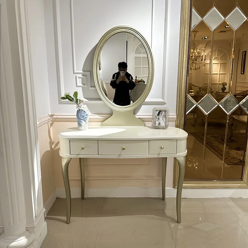 Ruisen noble, French solid wood dressing table, European bedroom dressing table, simple dressing table, household room table