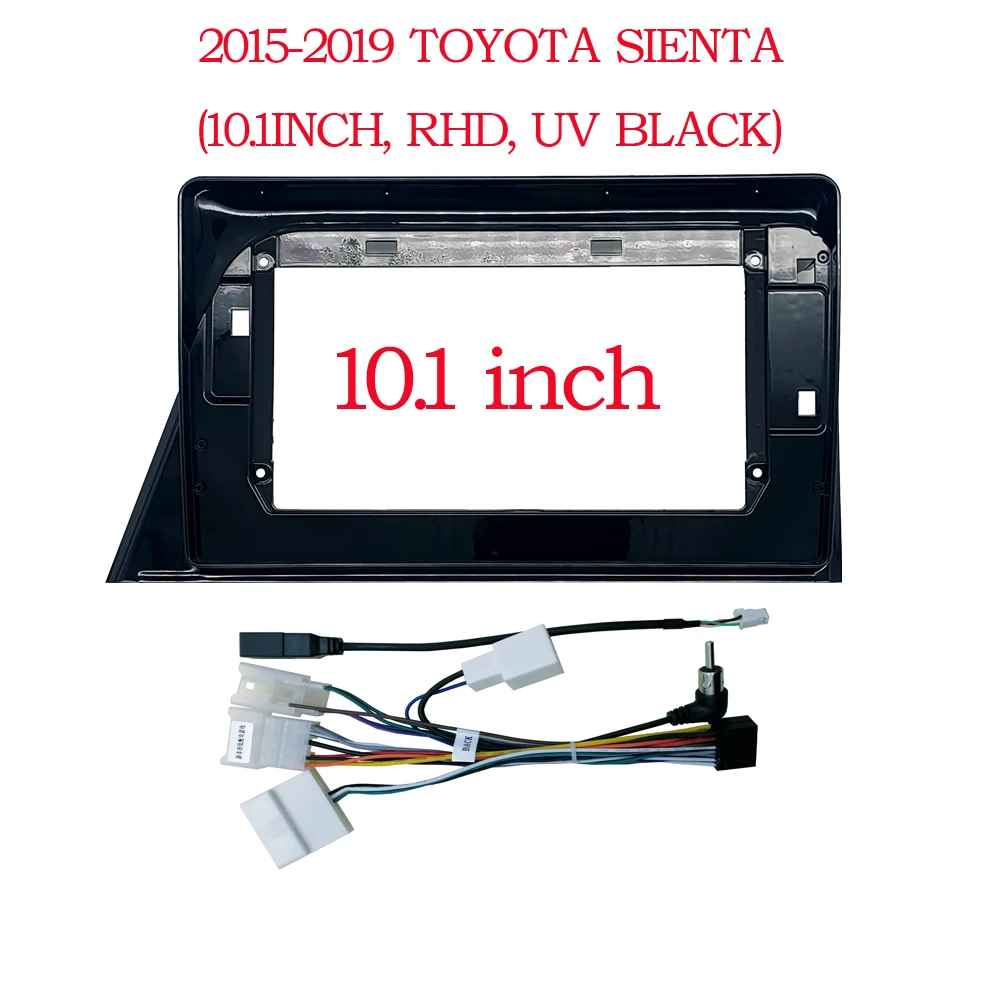 

2 Din 10.1 Inch Car Radio Installation DVD GPS Mp5 ABS PC Plastic Fascia Plane Frame For Toyota Sienta 2015+ Left/right