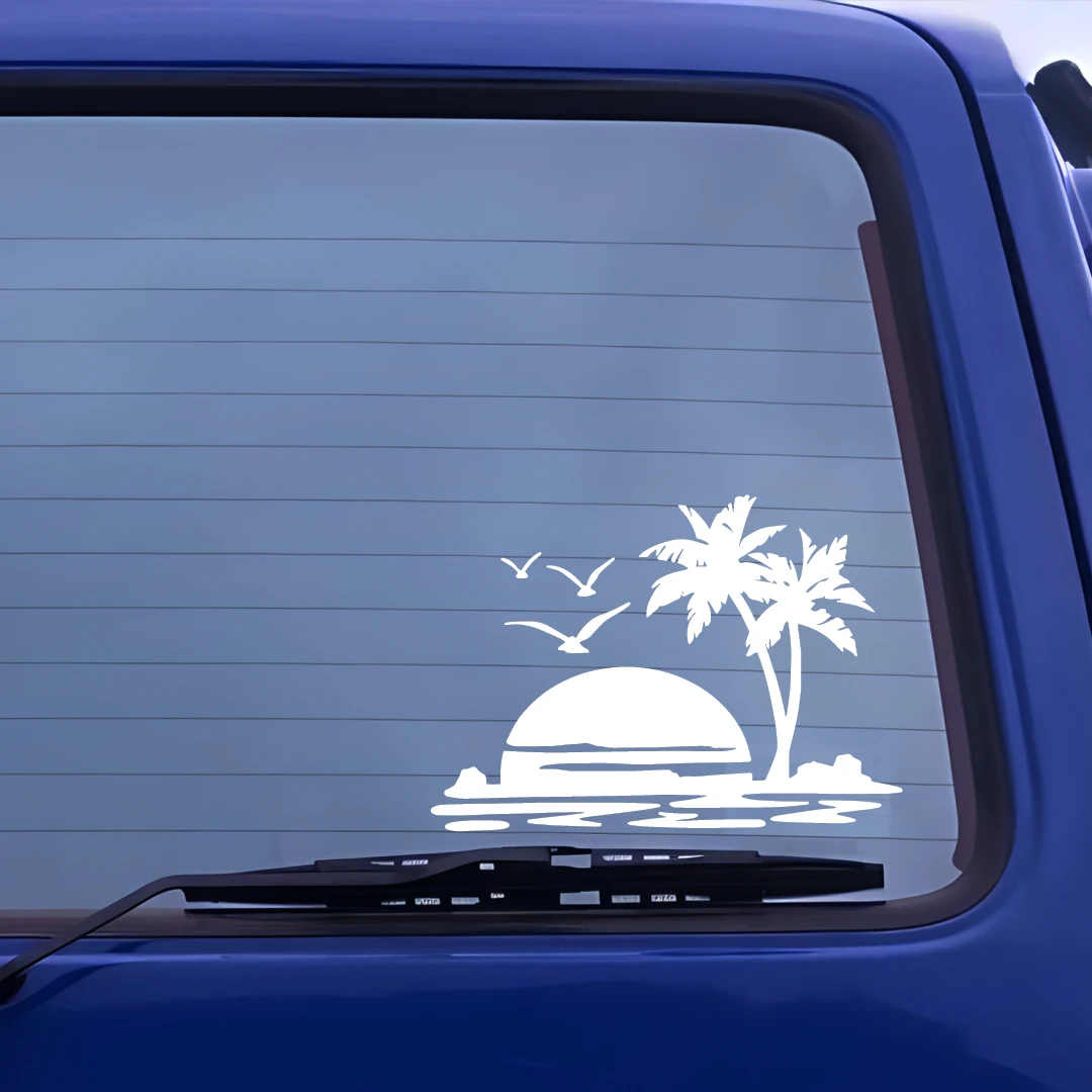 Palm trees SummerCar Sticker decalcomanie per moto accessori per lo Styling dell\'auto adesivo per camion Auto fai-da-te impermeabile e non