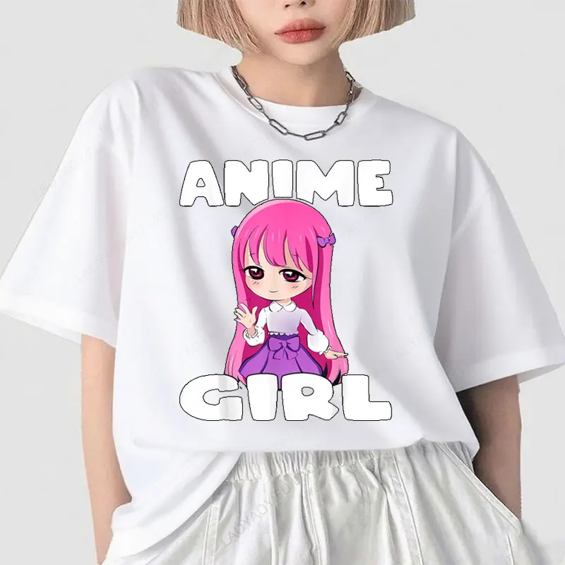 أنيمي فتاة عاشق للمراهقين مانغا Kawaii Otaku الجرافيك تي شيرت هايت الجودة 100% القطن شوجو فتاة نمط Y2k ملابس فتاة الهدايا #2