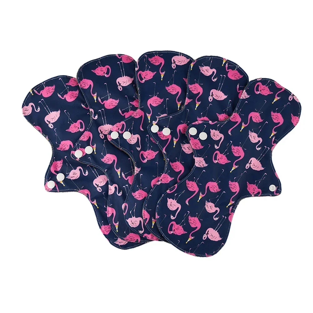 6 PCS Menstrual Pads Sanitary Pads Reusable Cloth Washable Sanitary Towel Cloth Bamboo Menstrual Pads period panties