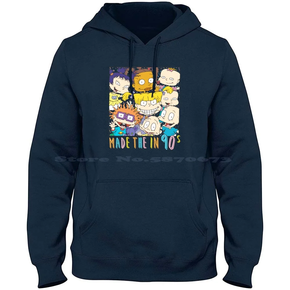 Group Color Portrait Made In The Nineties 100% Cotton Hoodie T Shirt Chuckie Angelica Phil And Lil Susie Kimi Dil Made In The