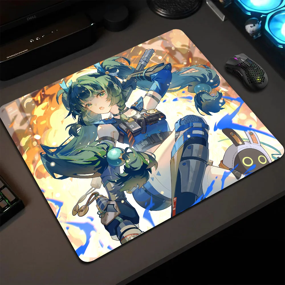 Qingyi Zenless Zone Zero Game Mousepad Small LockEdge Mouse Pad For Gamers Computer Desk Pad Anti-slip Rubber