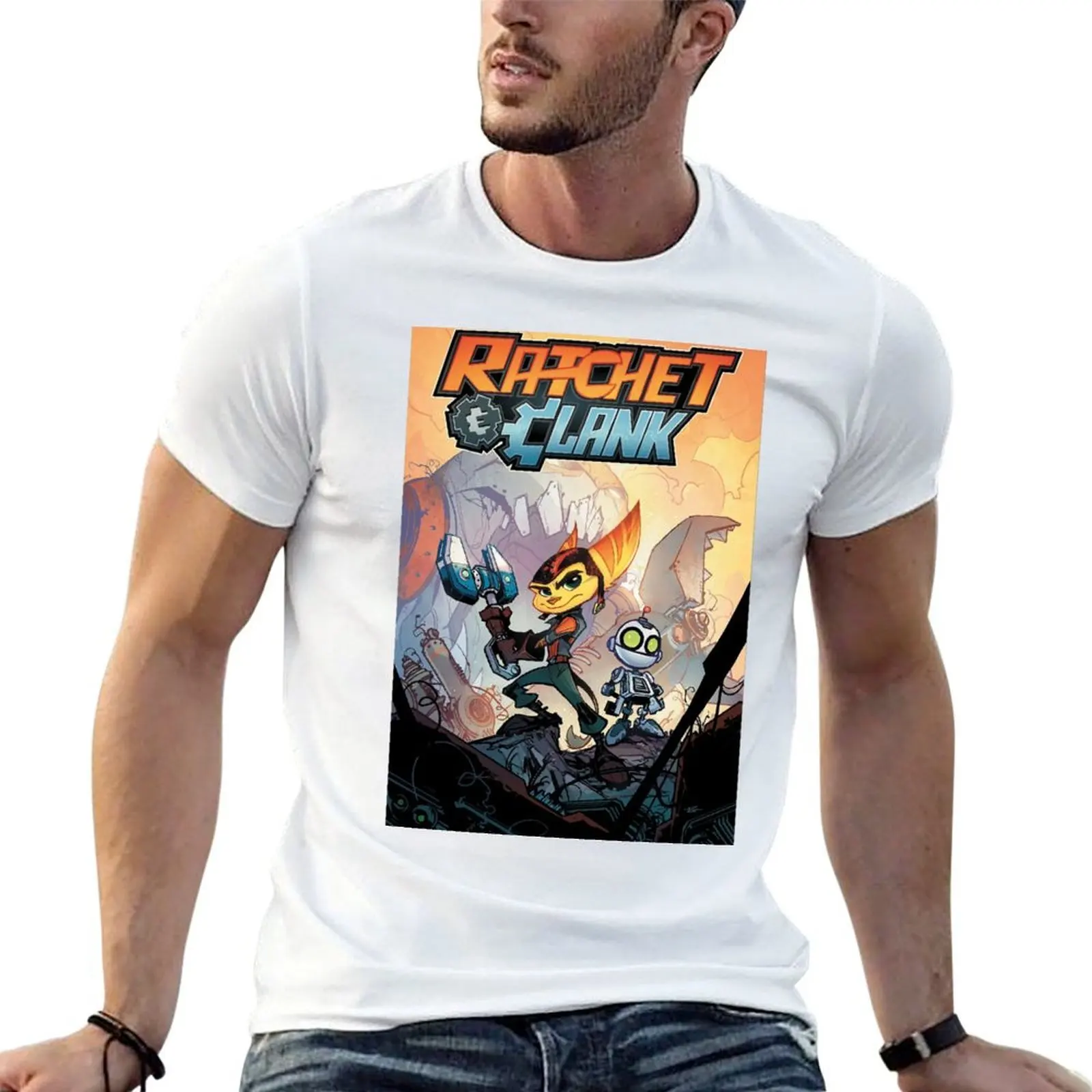 

ratchet and clank poster T-Shirt t shirts for man graphic tees t shirts with prints T-Shirt