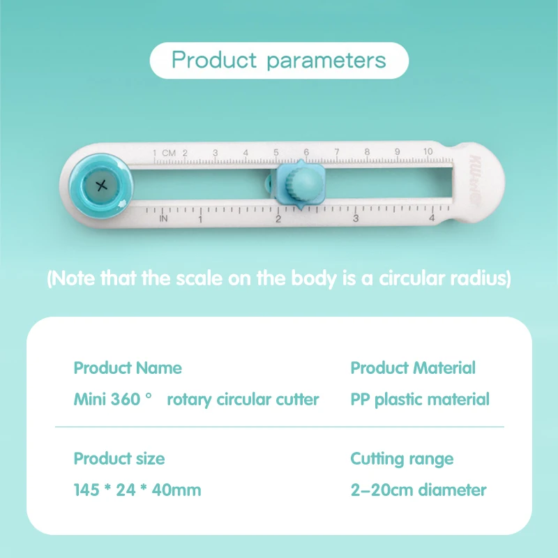 Embossing Knives Circular Cutter Cutting Tool Mini 360 degree manual rotary compass cutter  for Scrapbooking Circular Paper