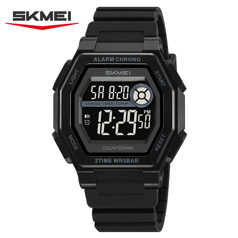 

SKMEI 2552 Новые военные водонепроницаемые мужские электронные часы, многофункциональные цифровые студенческие часы с обратным отсчетом, будильник, reloj hombre