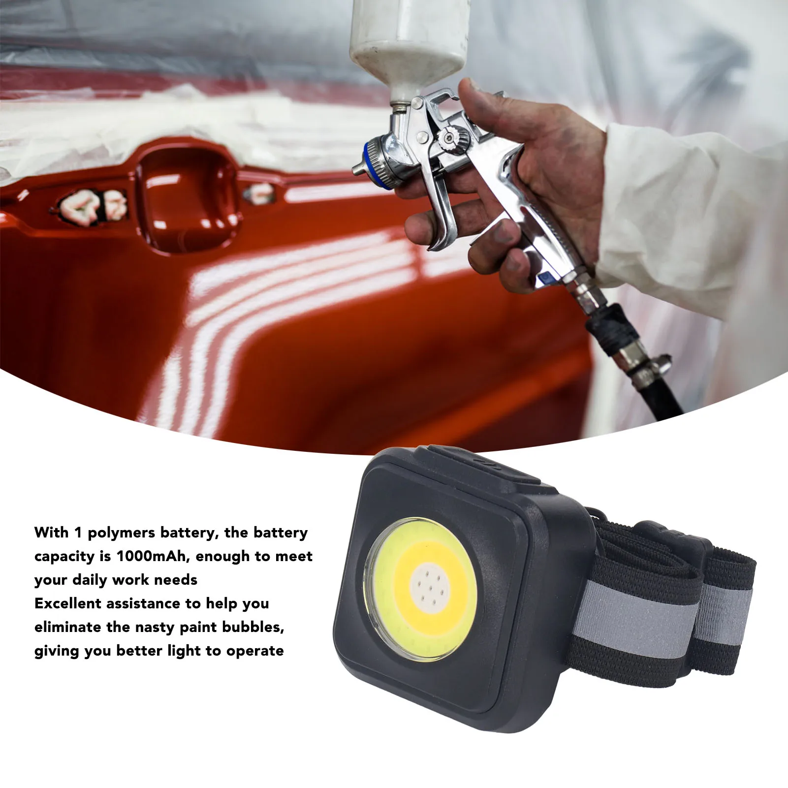 Portable Paint Spary Gun Light Practical USB Car Automotive Spray Paint Gun Light for Garage Automotive Spray Paint Gun Light