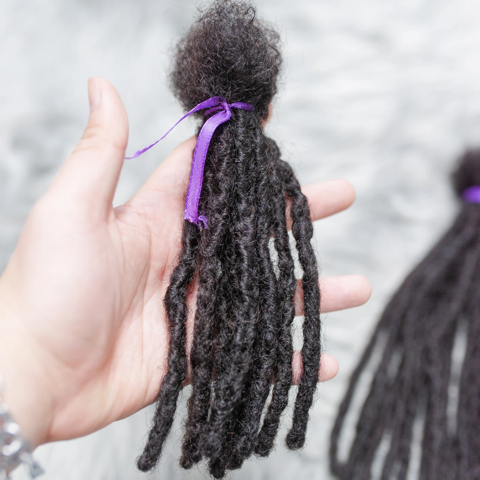 1B# Inter Locs 100% Boho Braids Human Hair Dreadlock Extensions Raw Brazilian Hair Full Handmade Real Loc Extensions 6-20 Inches