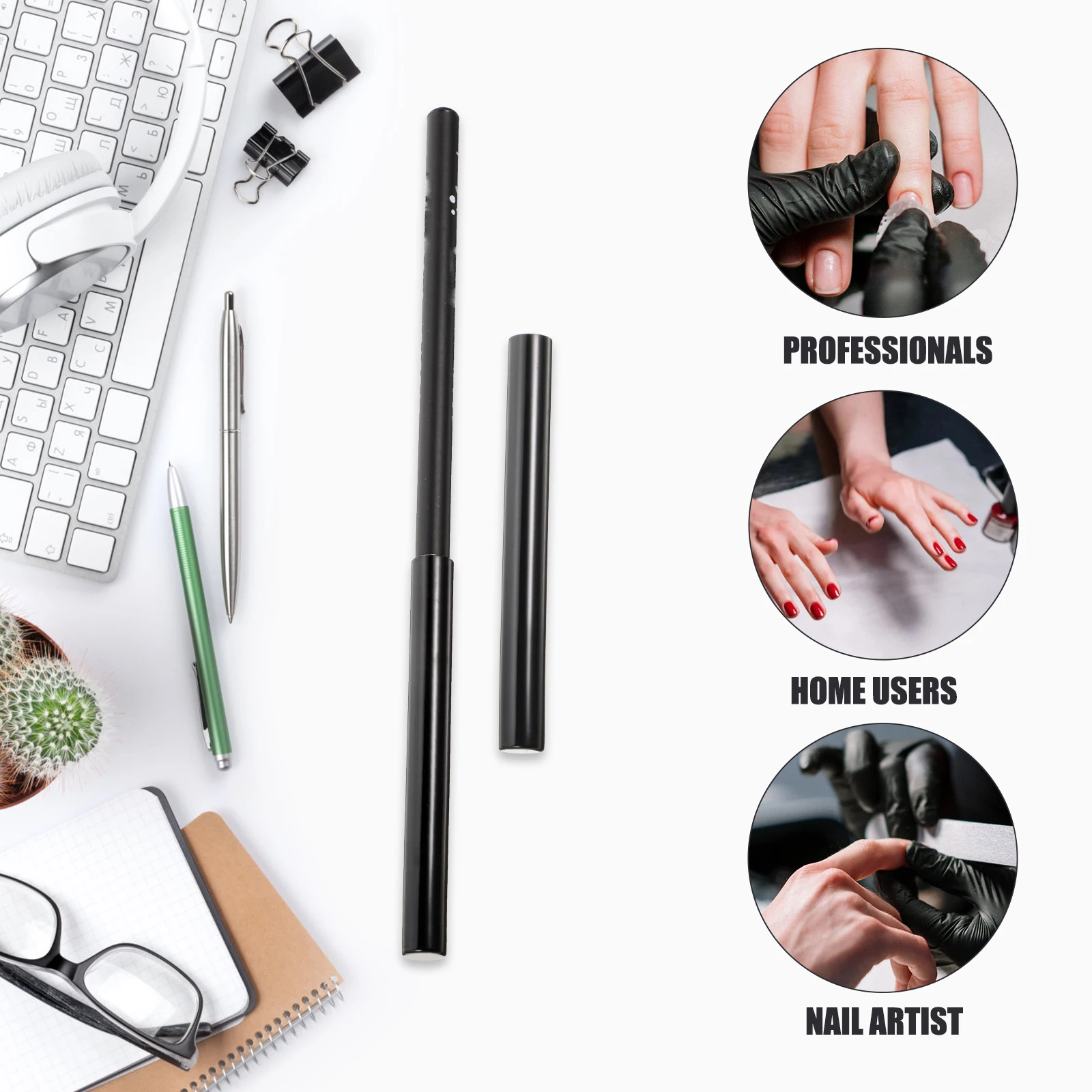 

6 Pcs Nail Pen Caps Acrylic Decorative Manicure Protectors for Art Brushes Machines Boards Practical Long Service Life