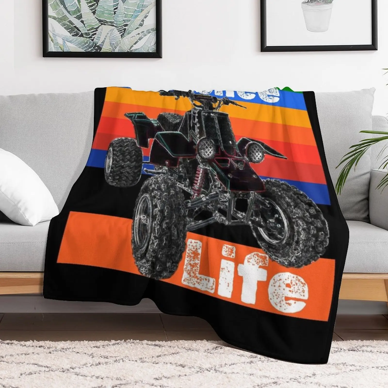 Banshee Quad ATV, Banshee Four Wheeler, Quad Bike Throw Blanket Hairy Multi-Purpose christmas gifts Summer Beddings Blankets