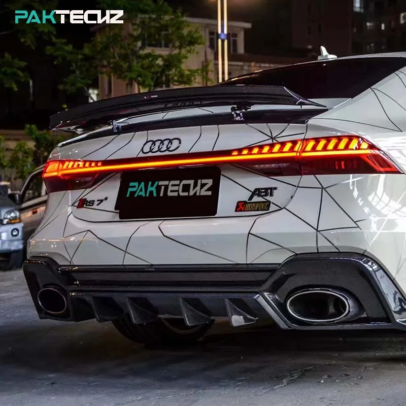 

Paktechz Dry Carbon Fiber Body Kit Rear Diffuser for Audi RS6 RS7 C8