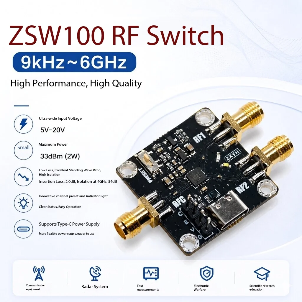 4GHz/6GHz RF SPDT Switch Module High Isolation 3-5V HMC349/HMC849