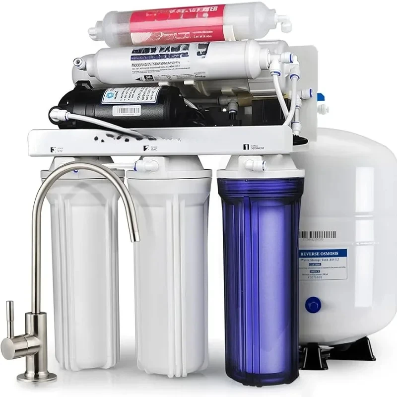 ISpring RCC7P-AK 6-Stage Reverse Osmosis System Under Sink With Alk Water And Pump, PH , 75