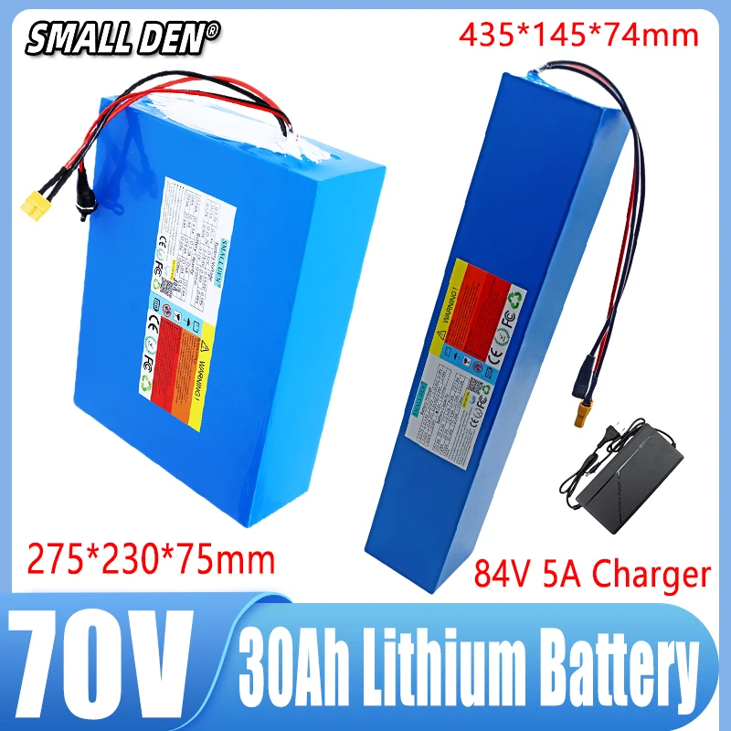 72V 30AH 20S6P 21700 lithium battery pack A-level battery with long battery life 50A BMS 3000W high-power battery+84V 5A charger