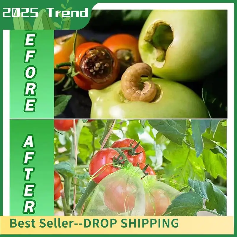 

100 шт. сетчатый мешок с фруктами 6X8 дюймов 12X8 дюймов, сетчатые мешки для фруктовых деревьев, сетчатый мешок с фруктовым чехлом для растений, фруктов, цветов