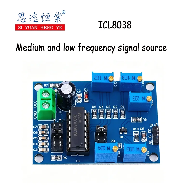 1PCS ICL8038 medium and low frequency signal source sine wave triangular adjustable waveform signal generator
