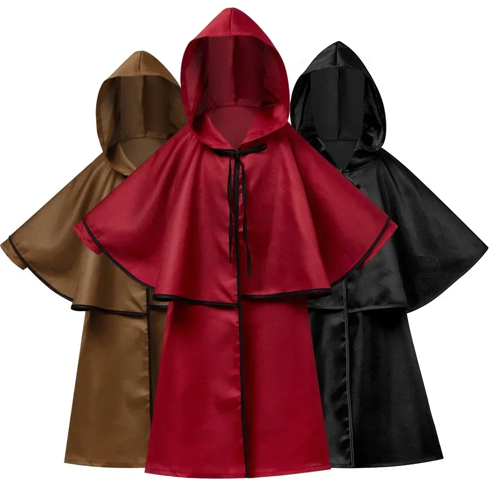Túnica de mago para niños de Halloween, bata de hechicero, bata de mago maestro, capa, disfraz de fiesta para niños y niñas