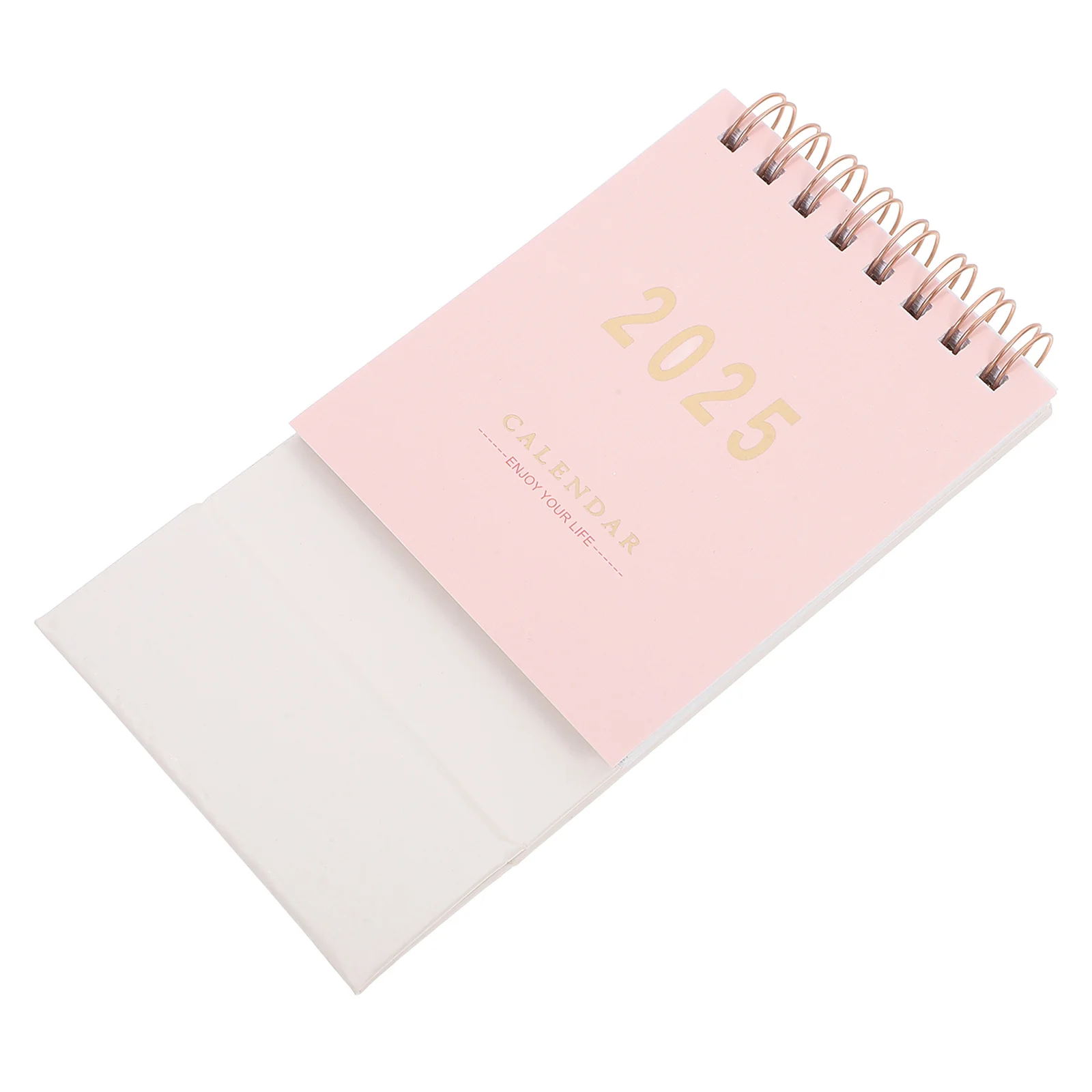 2024-2025 Mini Desktop Calendar Coil Design Easy Flipping Schedule Organizer for Teachers Students Office Workers