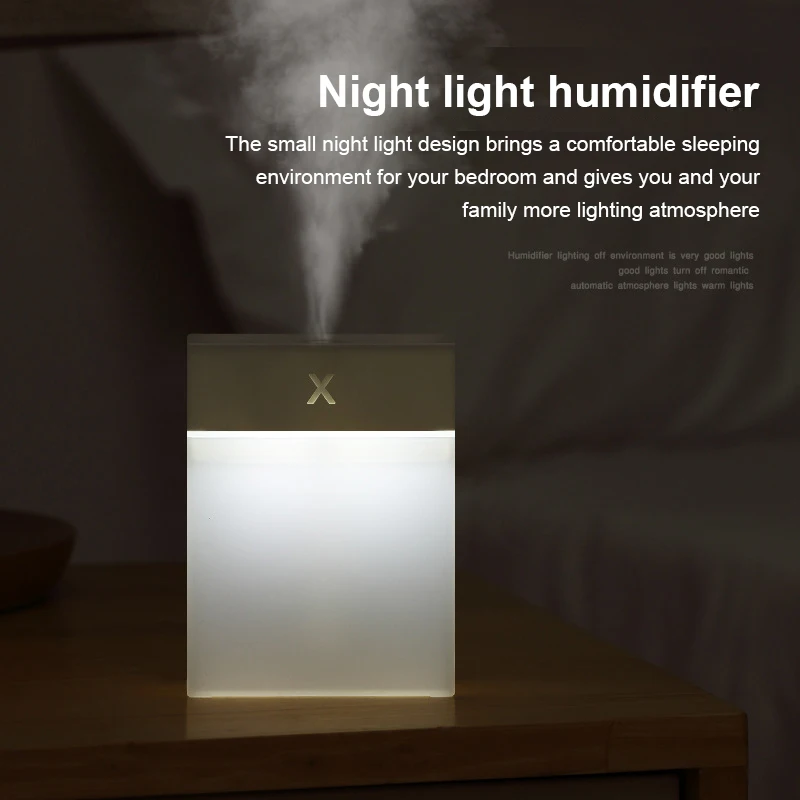 Mist Projector 280ml Mute Usb Portable Night Light Design Small Home Appliances Humidifier Large Household Sprayer Mini