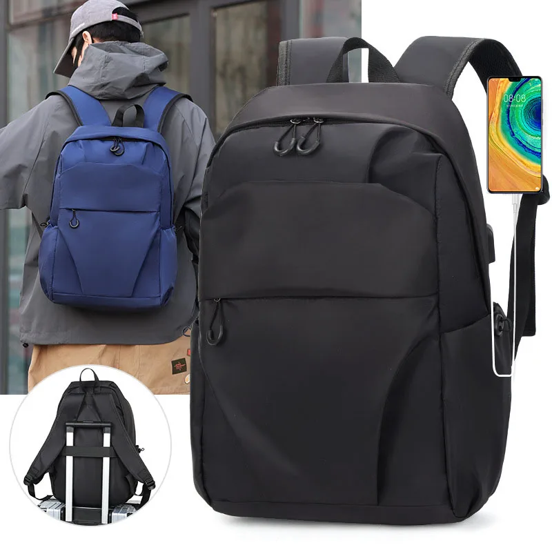 Men's Backpack Nylon Waterproof Backpacks Large Capacity Business Computer Bag Leisure Travel Backpack School Student Schoolbag