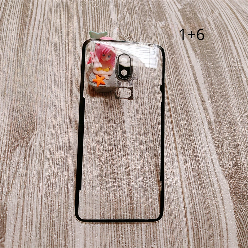 Oneplus8 Housing For Oneplus 8 7 6T 6 One Plus Battery Back Cover Transparent Door Repair Rear Clear Glass Case + Camera Len