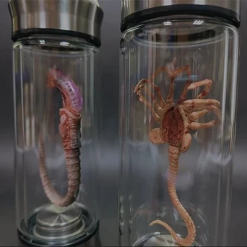 Alien Glow Jar Xenomorph Specimen Facehugger Embryo Glass Jar Movie Prop Replica Home Decor Desktop Crafts Sculpture Decoration 4