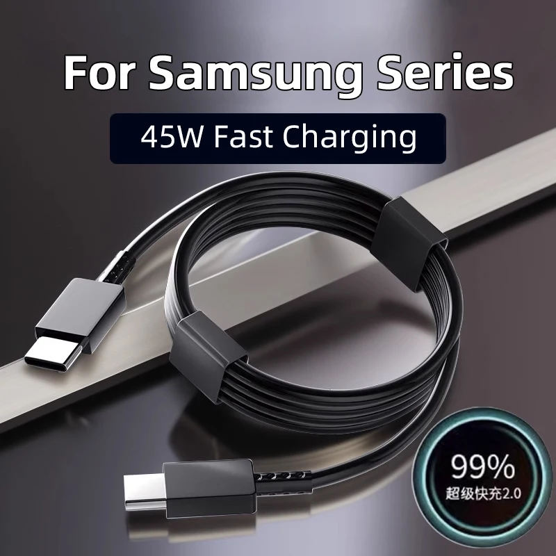 Câble de charge super rapide pour Samsung Galaxy, câble de données USB type C, touriste, PD 3.0, 45W, S20, S21, S22, S23 Ultra, 10, 9, Note 20