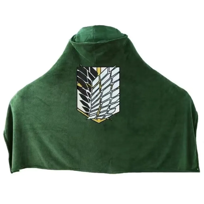 Attack on Titan Scout Regiment Cape Blankets for Sofa Office Sleeping Blanket Home Anime Peripheral Quilt Cospaly Costumes Gifts