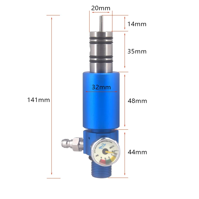 Imagem -02 - Hpa-gás Cilindro Refil Válvula Reguladora de Pressão Tanque de ar Adaptador Macio Conector Estação Aquário Mergulho Novo