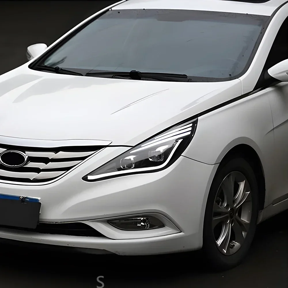 مصباح أمامي للسيارة لشركة هيونداي سوناتا 8 2011-2015 ترقية عالية التكوين Led مصابيح أمامية للسيارات الجمعية عدسة العارض الملحقات #4