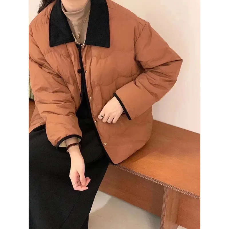 Women's Models Fall Winter Tops Jacket Down Jacket White Duck Down Short Models Standing Collar Personalized Leisure Fashion New