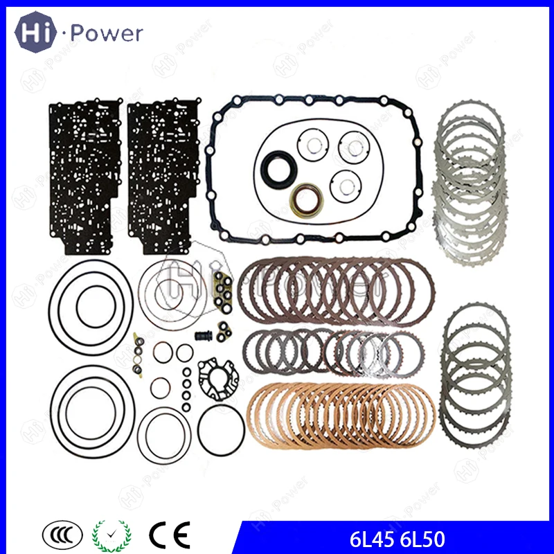 Placa de aço de fricção 6l45 6l50 6l45r kit de vedação mestre de transmissão automática para cadillac kit de revisão de disco de caixa de velocidades de carro 6l45e 6l50e
