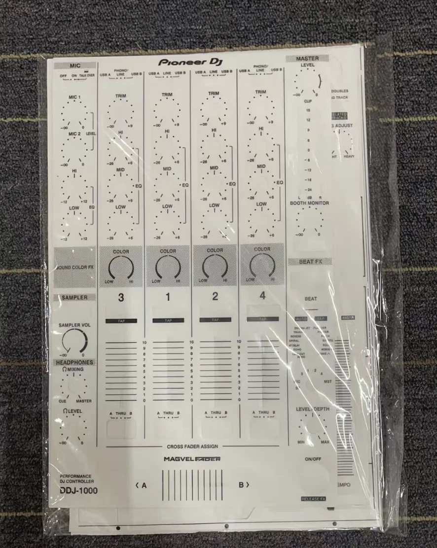 Not DJ controller！Pioneer Film DDJ1000  DDJ-1000 Disc Player Protective Film Skin Brushed Sticker