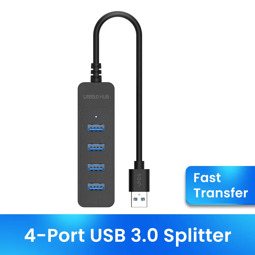 USB 3.0 Power Adapter 4 Port Multi USB Splitter Hub USB Hub 2.0 Type C HUB Multiple Expander High Speed For Laptops PC Computer