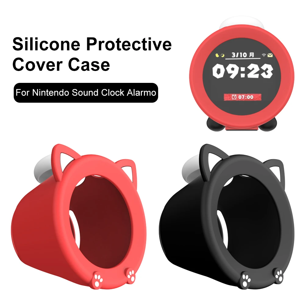 Silicone Case for Nintendo Sound Clock Alarmo Protective Cover Case Shockproof Soft Cover with Button Cover Protector Cover