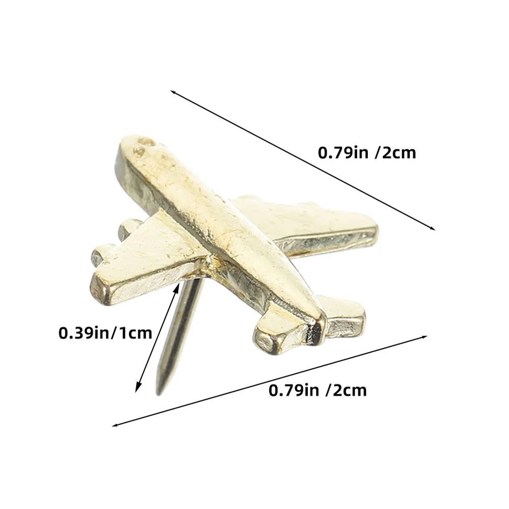 24 قطعة طائرة معدنية دبابيس ضغط الإبهام الزخرفية للوحة الإعلانات لوحة الفلين خريطة مكتب المدرسة ديكور المنزل