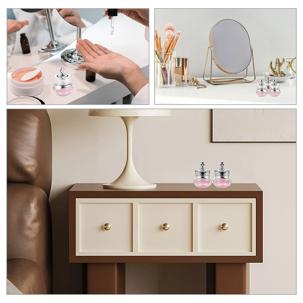 

9Pcs Cream Jar Acrylic Refillable Empty Containers Travel Storage Subpackaging Bottles for Lotion Eye Cream