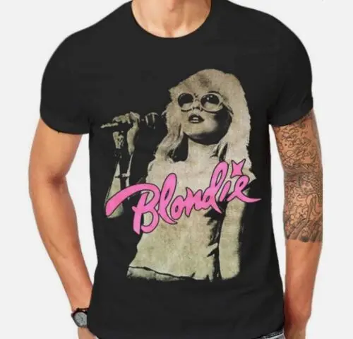 

Футболка Blondie, крутая черная Ретро футболка старой группы, винтажная рубашка