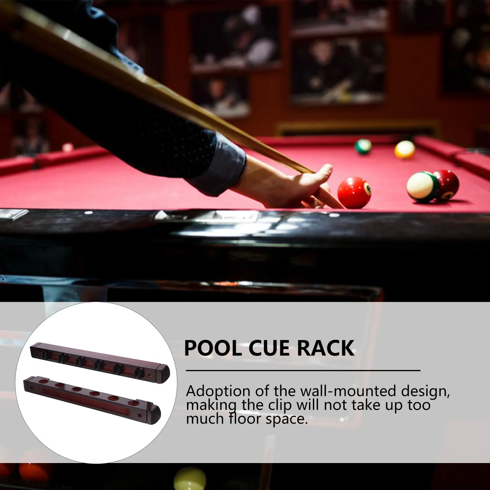 

Настенный держатель для бильярдных киев из дерева, 1 шт., с несколькими слотами, органайзер-подставка для киев, держатель для бильярдных киев