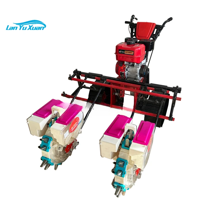 

Top Sale farm hand push 2 row gasoline corn peanut seeder machine beans grains vegetables multi planter