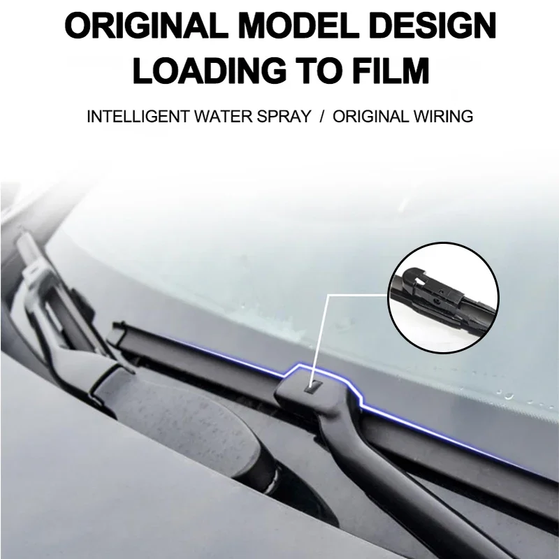 For Tesla Model X 2015~2022 Spray Washer Water Wiper Blades Injectors Car Accessories Multifunctional Front Window Cleaning Part