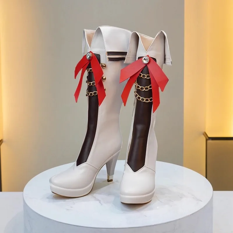 لعبة Umamusume Pretty Derby URA Gold Ship Cosplay Shoes أحذية أنيمي الهالوين حفلة عيد الميلاد زي الإكسسوار