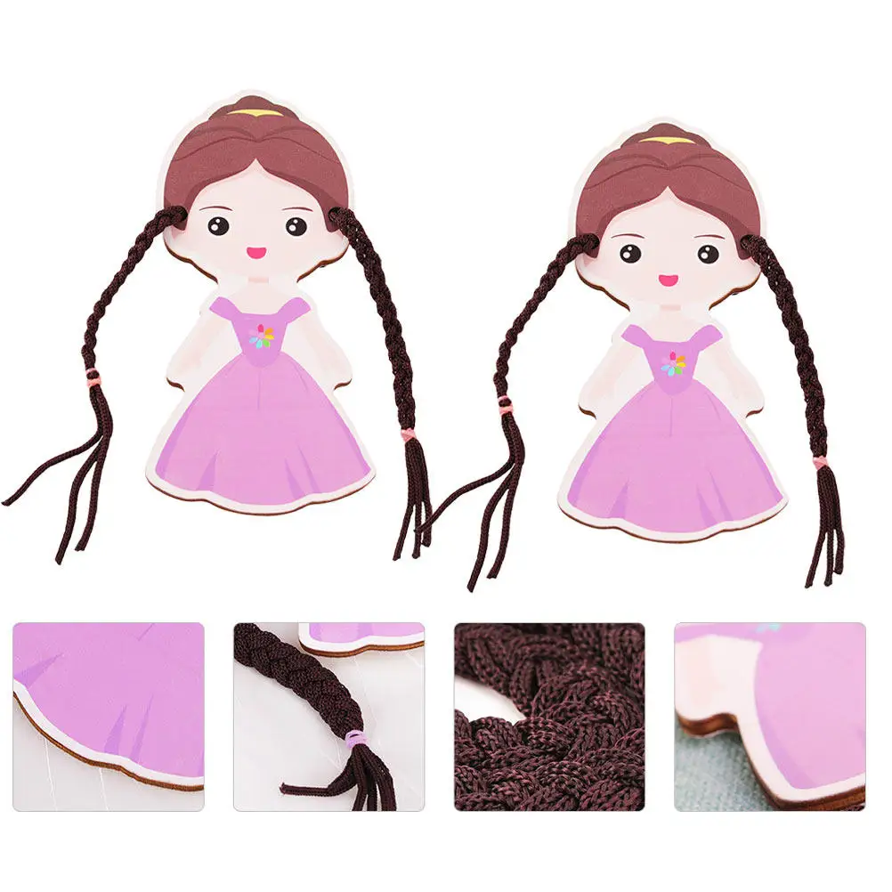 

2Pcs Bianzi Braiding Game Early Education Plaything for Kids Finger Dexterity Brain Development Hand Eye Coordination DIY
