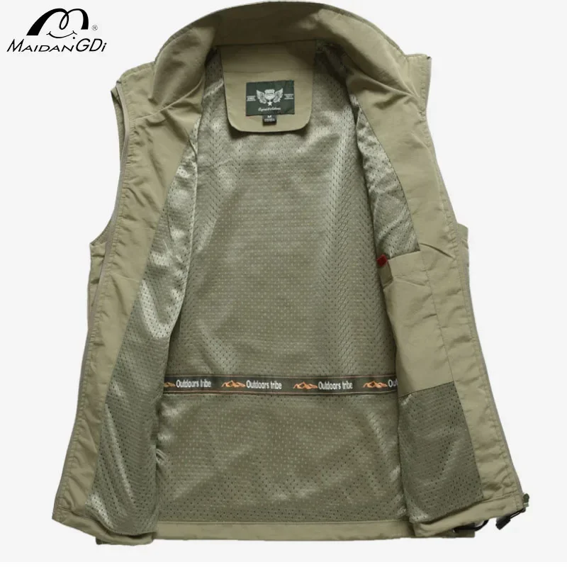 

MaiDangDi Men's Casual Style Vest Simple Solid Color Sleeveless Mens Vest Light Thin Mesh Lining Male Top Large Men's Clothing