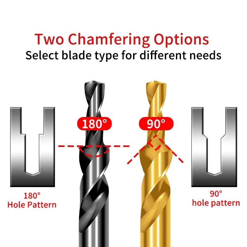 Chowmaster Counterbore Twist Step Drill M35 Cobalt/HSS Dual Cutting Bit HSS for Metal 90 180 Degree M3 To M12 Cone Drilling Tool