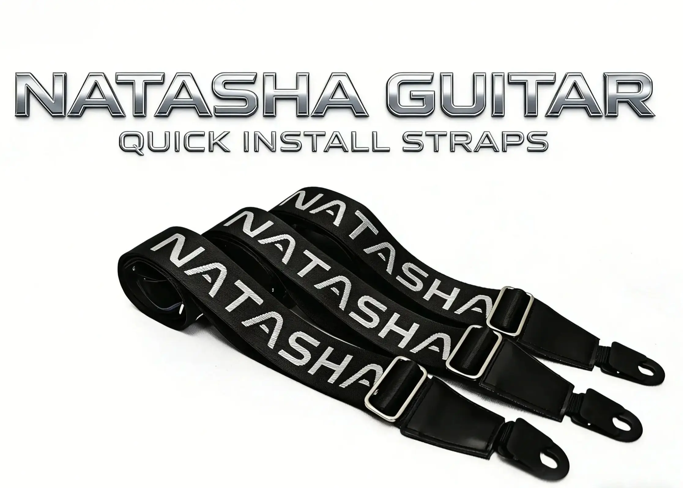 

Natasha Guitar Strap Leather Nylon Adjustable 5cm Width 138cm Durable