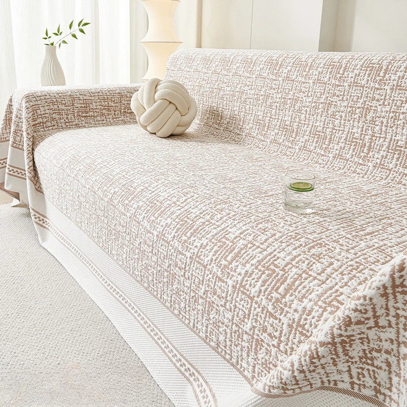 Summer Ice Silk Full Coverage Sofa Cover Anti Cat Scratch Cool Feeling Non Slip Sofa Slipcover Home Textiles