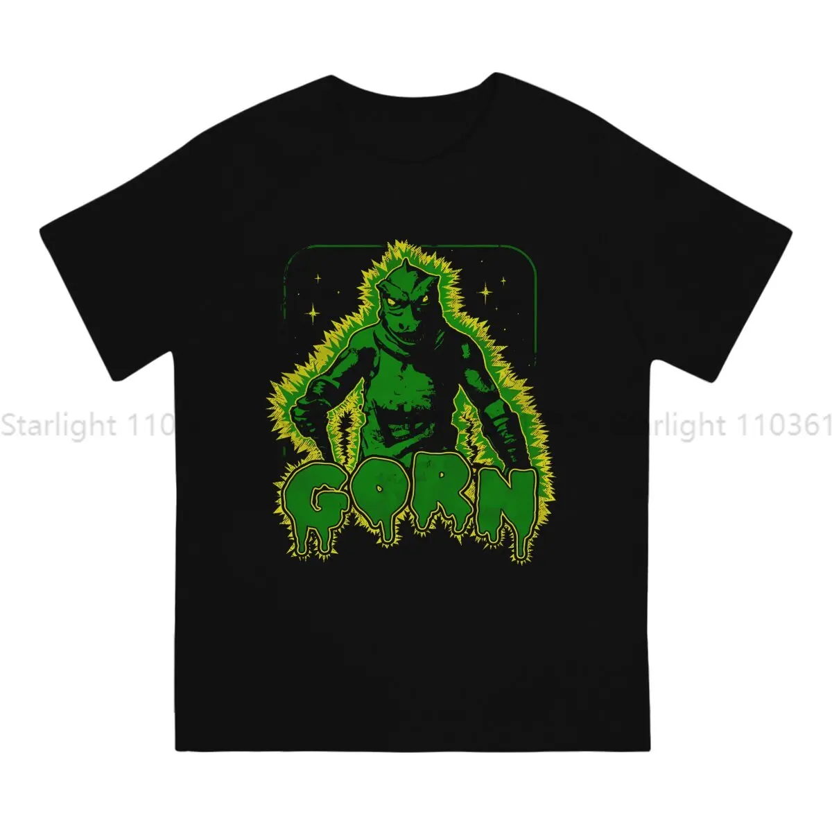 Starr Trrekk TShirt Vintage Cosmic Glowing Gorn Classic T Shirt Oversized Men Clothes Printing