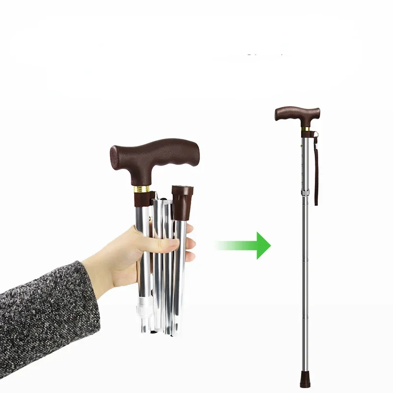 

Lightweight Folding Cane,Aluminum Alloy Walking Stick, Non-Slip Portable Crutches, Multi-Functional Elderly Aid, Mobility Crutch