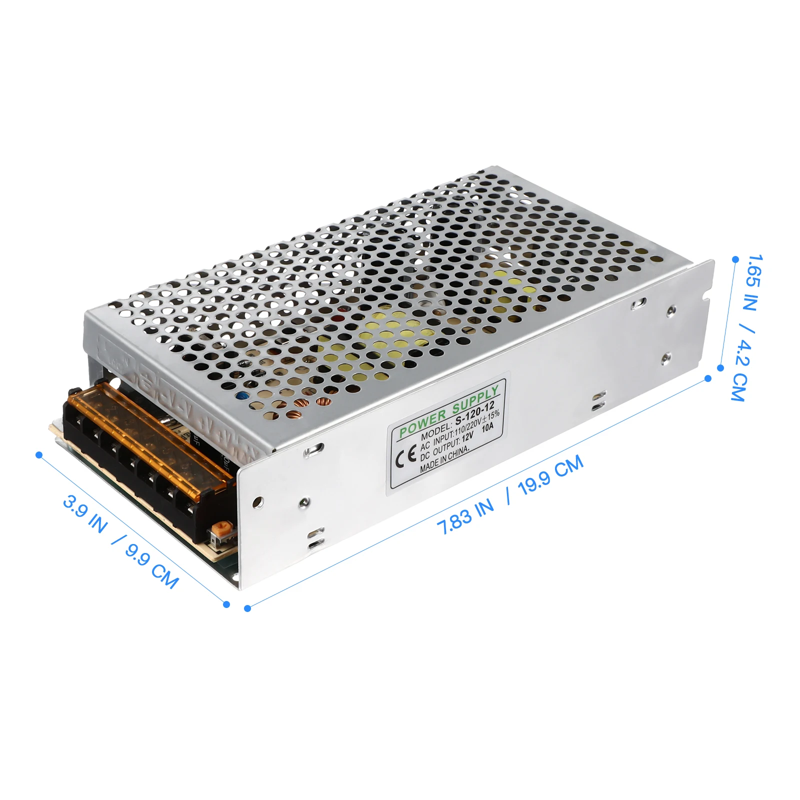 

Switching Power Supply 12V20A250W Iron Case Constant Voltage LED Security Adapter Fan L200xW110xH50mm Power Sources Universal